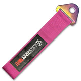 OSAKA Racing JDM Honda Drift Rally Sports NEO CHROME HIGH STRENGTH Pink Tow Strap for Front / Rear Bumper
