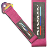 PERFORMANCE RACING Drift Rally Sports NEO CHROME HIGH STRENGTH Pink Tow Strap for Front / Rear Bumper