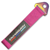 PERFORMANCE RACING Drift Rally Sports NEO CHROME HIGH STRENGTH Pink Tow Strap for Front / Rear Bumper