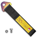 PIKACHU RACING Drift Rally Sports NEO CHROME HIGH STRENGTH Tow Strap for Front / Rear Bumper