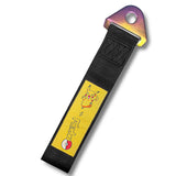 PIKACHU RACING Drift Rally Sports NEO CHROME HIGH STRENGTH Tow Strap for Front / Rear Bumper