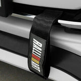 RALLIART MITSUBISHI RACING Drift Rally Sports NEO CHROME HIGH STRENGTH Tow Strap for Front / Rear Bumper