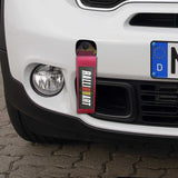 RALLIART MITSUBISHI RACING Drift Rally Sports NEO CHROME HIGH STRENGTH Pink Tow Strap for Front / Rear Bumper