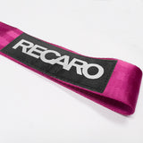 RECARO RACING Drift Rally Sports NEO CHROME HIGH STRENGTH Pink Tow Strap for Front / Rear Bumper