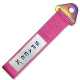 SpaceX RACING Drift Rally Sports NEO CHROME HIGH STRENGTH Pink Tow Strap for Front / Rear Bumper