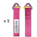 SpaceX RACING Drift Rally Sports NEO CHROME HIGH STRENGTH Pink Tow Strap for Front / Rear Bumper