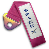 SpaceX RACING Drift Rally Sports NEO CHROME HIGH STRENGTH Pink Tow Strap for Front / Rear Bumper