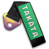 JDM TAKATA SPORTS RACING Drift Rally NEO CHROME HIGH STRENGTH Tow Strap for Front / Rear Bumper