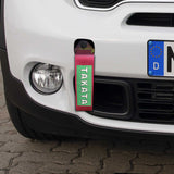 JDM TAKATA SPORTS RACING Drift Rally NEO CHROME HIGH STRENGTH Pink Tow Strap for Front / Rear Bumper