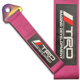 TRD RACING TOYOTA SPORTS Drift Rally NEO CHROME HIGH STRENGTH Pink Tow Strap for Front / Rear Bumper