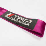TRD RACING TOYOTA SPORTS Drift Rally NEO CHROME HIGH STRENGTH Pink Tow Strap for Front / Rear Bumper