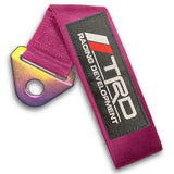 TRD RACING TOYOTA SPORTS Drift Rally NEO CHROME HIGH STRENGTH Pink Tow Strap for Front / Rear Bumper