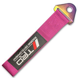 TRD RACING TOYOTA SPORTS Drift Rally NEO CHROME HIGH STRENGTH Pink Tow Strap for Front / Rear Bumper