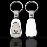 JEEP Gladiator Logo Tear Drop Authentic Chrome Key Fob Keyring Keychain Tag Lanyard