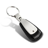 For INFINITI Logo Tear Drop Authentic Leather Key Fob Keyring Keychain Tag Black