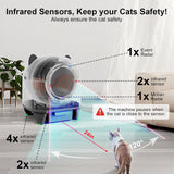 Self Cleaning Cat Litter Box,80L, No Scooping Automatic Litter Box / APP Control