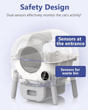WiFi Smart Cat Litter Box NO Scoop/APP Automatic Self-Cleaning Litter BOX -White