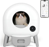 WiFi Smart Cat Litter Box NO Scoop/APP Automatic Self-Cleaning Litter BOX -White