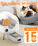 WiFi Smart Cat Litter Box NO Scoop/APP Automatic Self-Cleaning Litter BOX -White