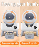 WiFi Smart Cat Litter Box NO Scoop/APP Automatic Self-Cleaning Litter BOX -White