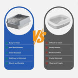 Extra Large Stainless steel cat litter box, High Sides, Odor-Free, Non Stick and Easy Clean