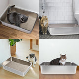 Stainless Steel Litter Box 2 Pack, Deep Stainless Steel Cat Litter Box, XL, 19.7"x13.7"x6"