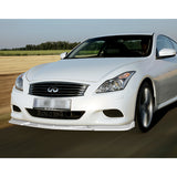 For 2008-2013 Infiniti G37 Coupe Painted White Sport Front Bumper Body Splitter Spoiler Lip 3PCS