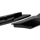For 2011-2014 Hyundai Sonata STP-Style Painted Black Sport Front Bumper Body Splitter Spoiler Lip 3PCS