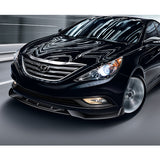 For 2011-2014 Hyundai Sonata STP-Style Painted Black Sport Front Bumper Body Splitter Spoiler Lip 3PCS