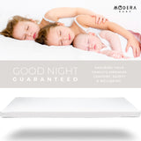 MODERA Organic Cotton Crib Topper, CertiPUR-US Ventilated 2-Inch Memory Foam Mattress Pad for Standard Baby Crib Toddler Bed w/Washable Waterproof Cover, Soft Padding, Nonslip Bottom, Travel Strap 26"x38"x2"