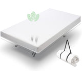 MODERA Organic Cotton Crib Topper, CertiPUR-US Ventilated 2-Inch Memory Foam Mattress Pad for Standard Baby Crib Toddler Bed w/Washable Waterproof Cover, Soft Padding, Nonslip Bottom, Travel Strap 26"x38"x2"