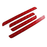 BUICK Set Car Door 4PCS Rubber Scuff Sill Panel Step Protector with Wheel Tire Valves Dust Stem Air Caps Keychain