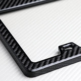 Toyota TRD 100% Real Carbon Fiber License Plate Frame with Caps & Screws x2