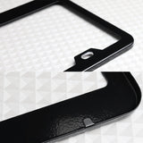 Mitsubishi Ralliart Black Stainless Steel License Plate Frame with Caps & Bolts