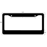 Toyota TRD Black ABS License Plate Frame with Caps x2