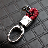 Mercedes-Benz Small Red BV Style Calf Leather Keychain 1pc