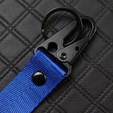 Universal Keychain Metal Key Ring Hook Nylon Strap Lanyard for BRIDE RACING Brand New