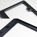Toyota TRD 100% Real Carbon Fiber License Plate Frame with Caps & Screws x2