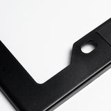 Mazda Speed Motor Sports Black ABS License Plate Frame with Silver Emblem x2