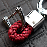 Honda Small Red BV Style Calf Leather Keychain (Red H)