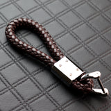 Mercedes-Benz Brown BV Style Calf Leather Keychain 1pc