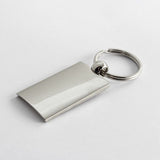 Mitsubishi RED Rectangular Authentic Chrome Key Fob Key ring Keychain Lanyard