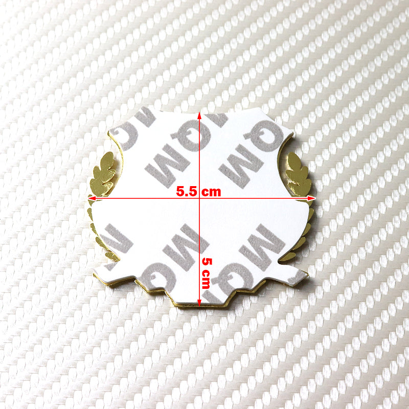 Gold MUGEN POWER Metal Emblem Badge – Car Trunk Side Wing Fender Sticker For Honda (2 Pieces)