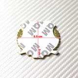 Mugen Gold 3D Metal Emblem Sticker x2