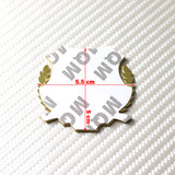 Volkswagen Gold 3D Metal Emblem Sticker x2