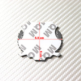 Mitsubishi Silver 3D Metal Emblem Sticker x2