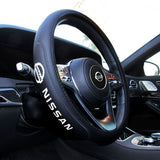 New Faux Leather For NISSAN New Black 15" Diameter Car Auto Steering Wheel Cover