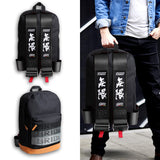 Mugen Set Bride Gradation Cloth Backpack with Black Harness Adjustable Shoulder Straps with White Keyring Keychain Tag