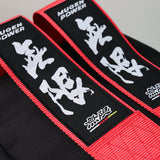 Mugen Set Bride Gradation Cloth Backpack with Red Harness Adjustable Shoulder Straps with Black Keyring Keychain Tag