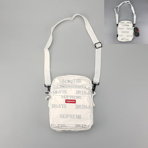 9" Supreme3M White Reflective Repeat Small Shoulder Popular Messenger Bag NEW 9"x 6.6"